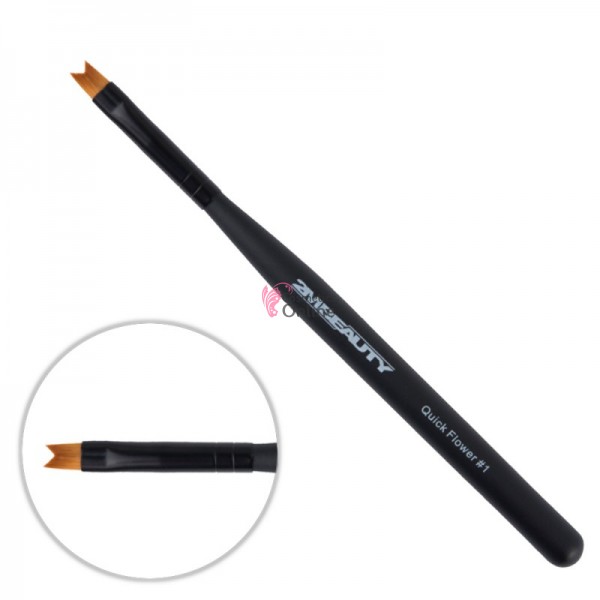 Pensula pentru pictura 2M Black Beauty din par sintetic Nail Art Quick Flower nr 1